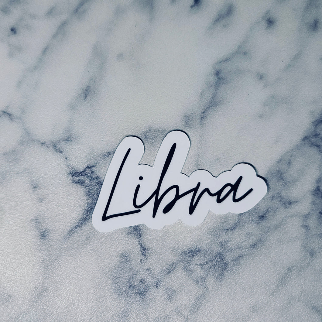 Libra Script Sticker